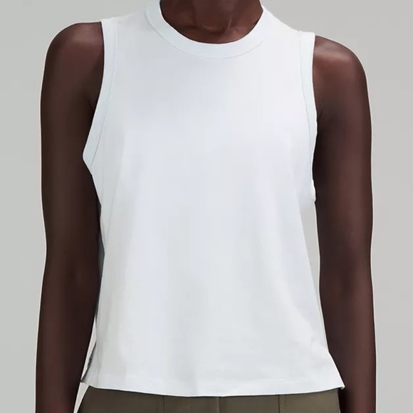 Lululemon Classic-Fit Cotton-Blend Tank in Powder Blue- 4 - Picture 1 of 4